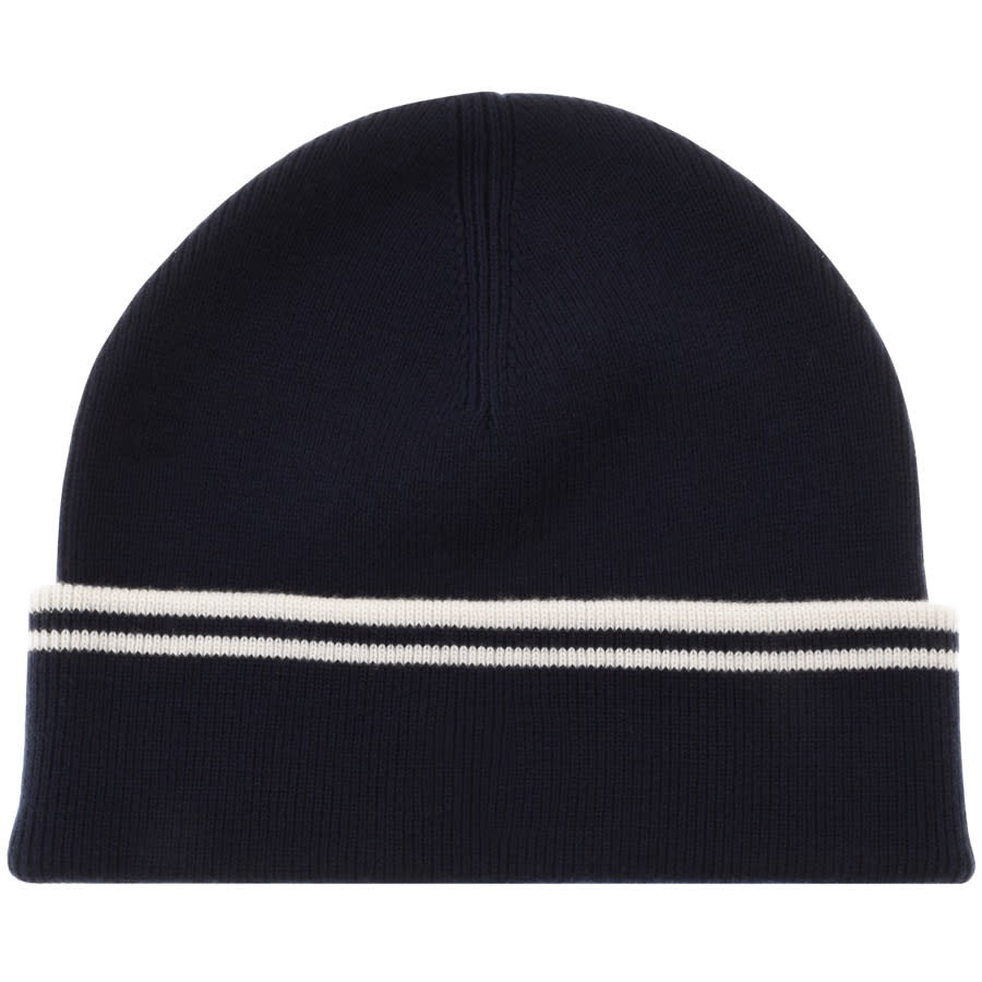 Alternative Image for ProductFred Perry Twin Tipped Ribbed Beanie Hat Navy2